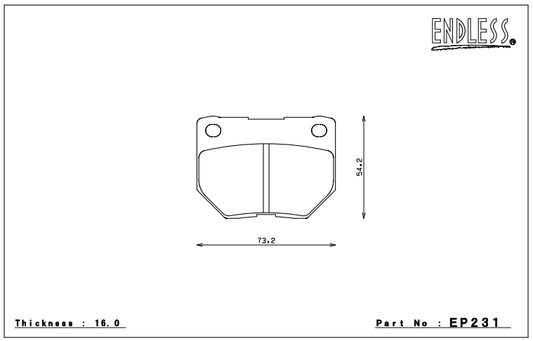 Endless - PC35 Brake Pads - Rear (WRX GD 01-07)