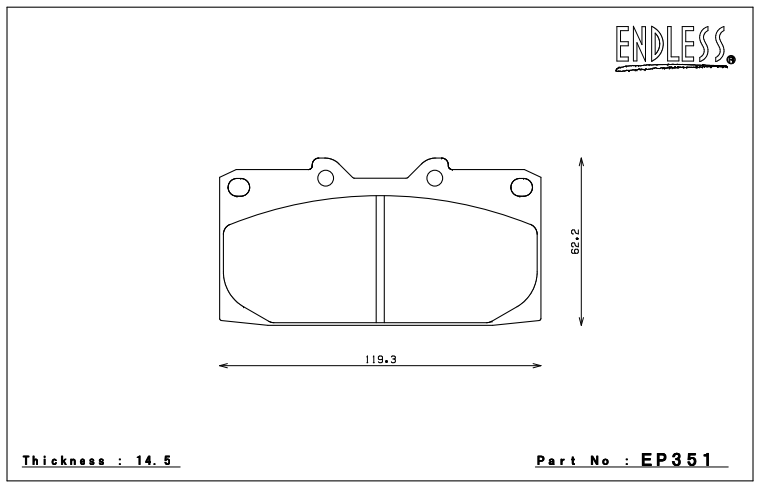 Endless - PC35 Brake Pads - Front (WRX GD 01-07)