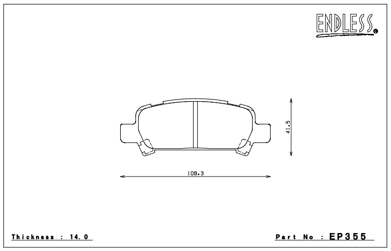 Endless - PC35 Brake Pads - Rear (WRX GC 98-00)