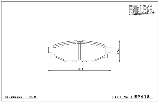 Endless - MX72 Brake Pads - Rear (WRX GR/GV 08-14)