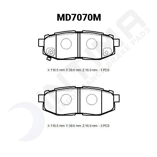 Intima - SS Brake pads - Rear (Forester SJ)