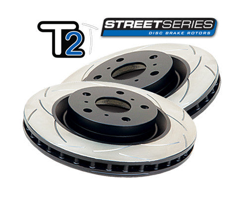 DBA - T2 Slotted Street Series Rotors - Rear (Pair) (STi Forester SG 03-07)