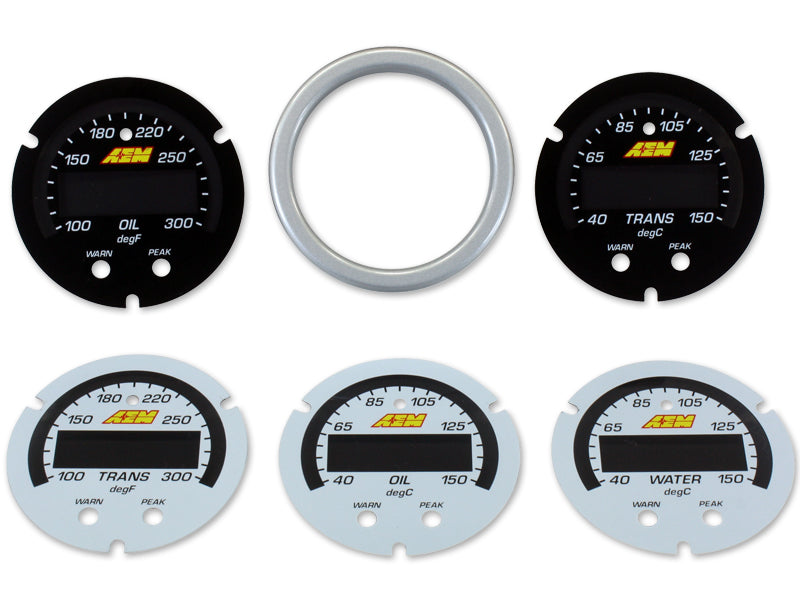 AEM - 150C Oil Temp - X-Series Gauge (Comes with Oil Face Plate)