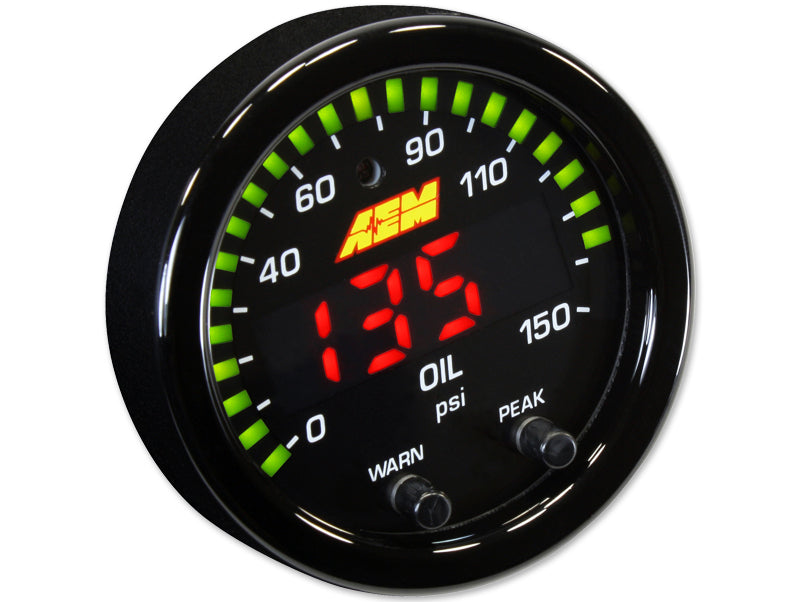 AEM - 150 PSI / 10 BAR Oil Pressure - X-Series Gauge