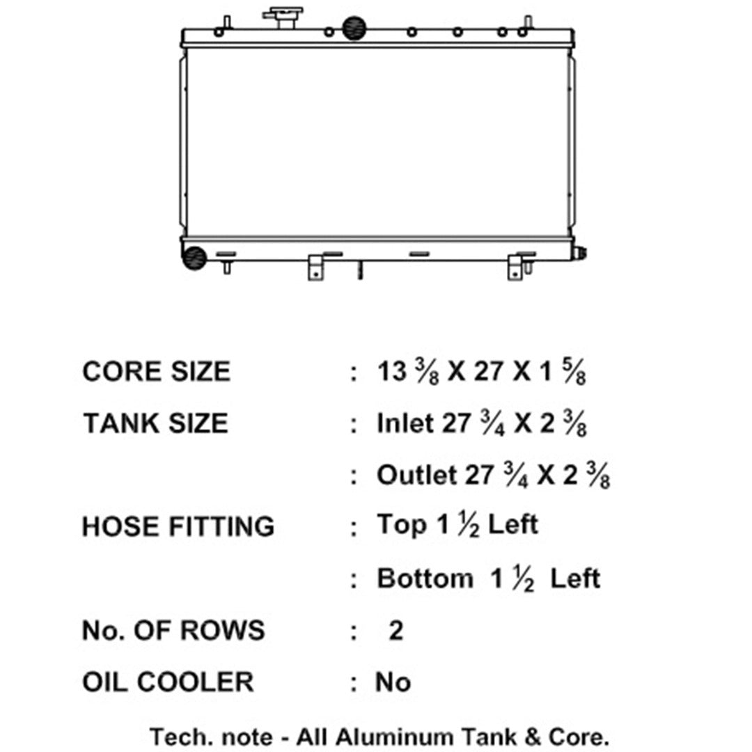 CSF Racing - 2-Row 42mm Race Spec Alumnium Radiator - WRX/STi GD (01-07)