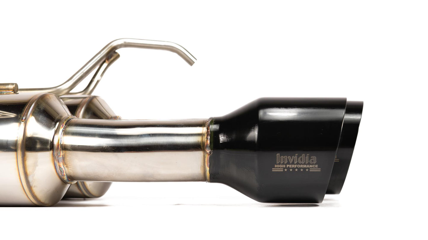 Invidia - R400 "Signature Series" Cat back Exhaust - BLACK Tips (WRX 15-18 Sedan)