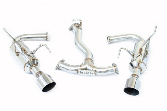 Invidia - R400 Cat back Exhaust - SS Tips (WRX/STi 08-13 Sedan) - Dual Exit