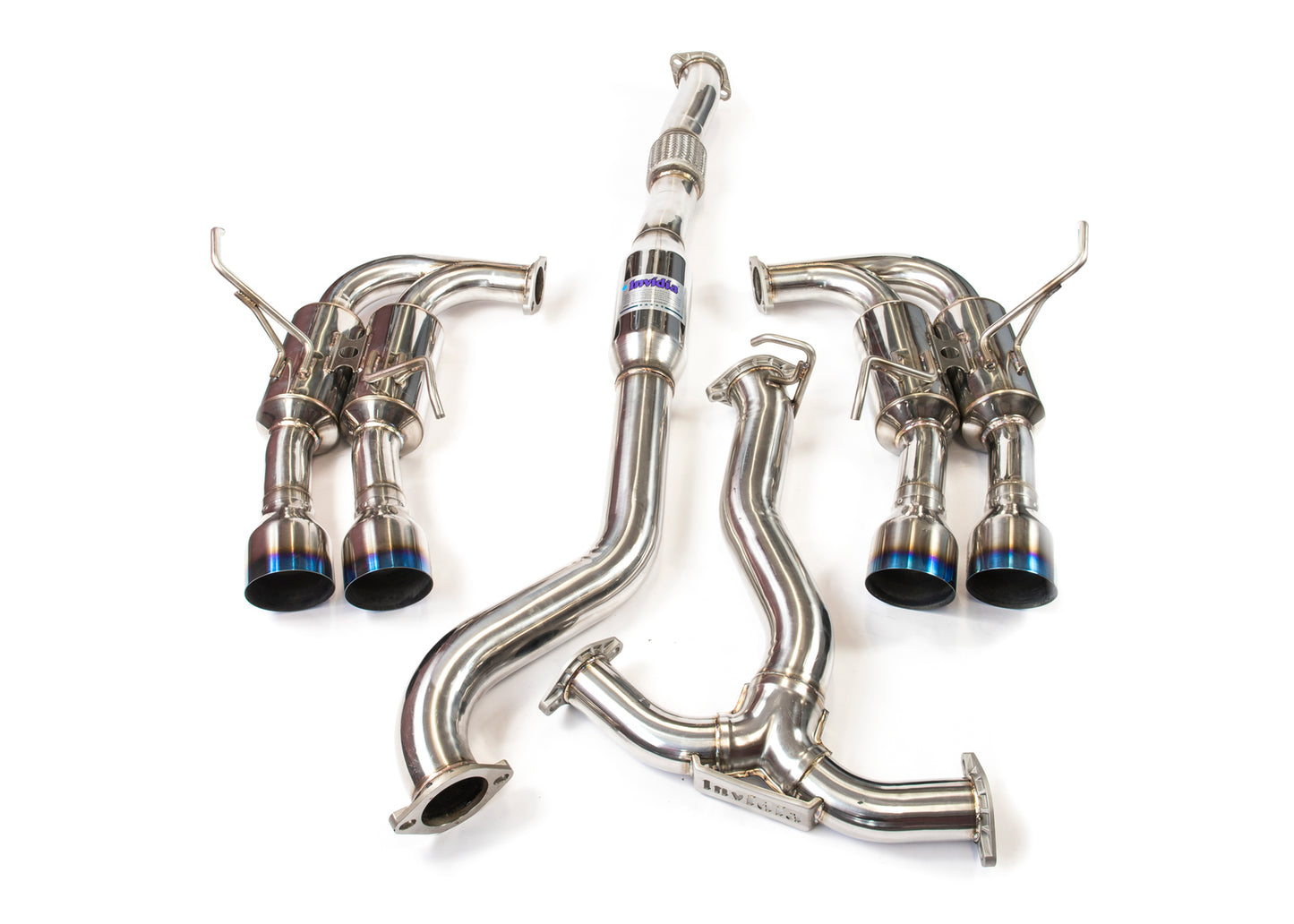Invidia - R400 Turbo back Exhaust - Ti Tips (STi 08-14 Hatch)