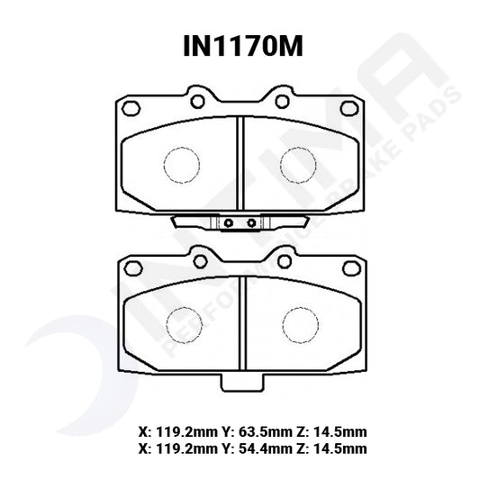 Intima - SR Brake pads - Front (WRX GC 98-00)
