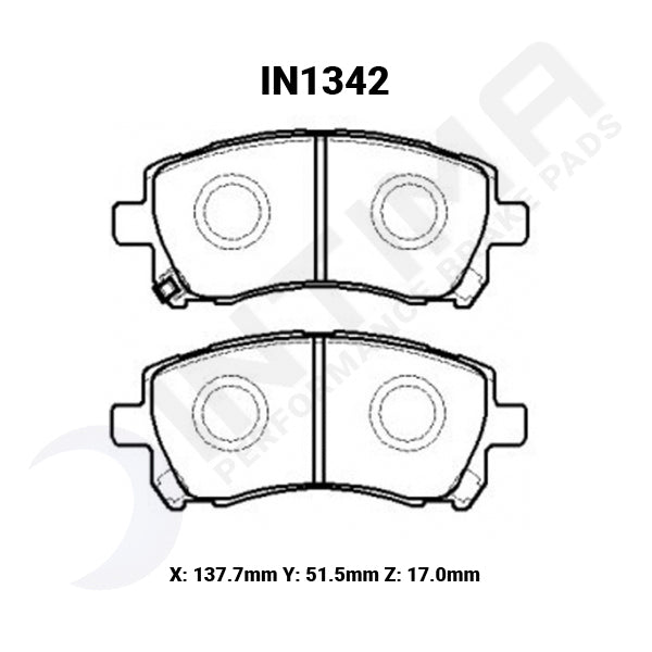 Intima - SR Brake pads - Front (Forester SF GT 97-02)