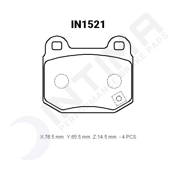 Intima - SR Brake pads - Rear (Forester SG STi Brembo)