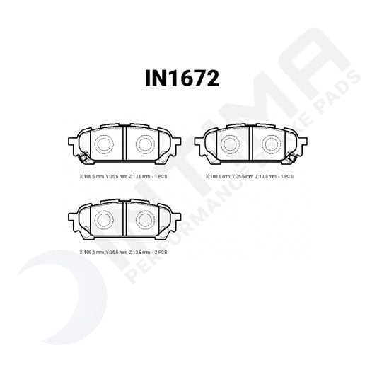 Intima - SS Brake pads - Rear (Forester SG XT 03-07)