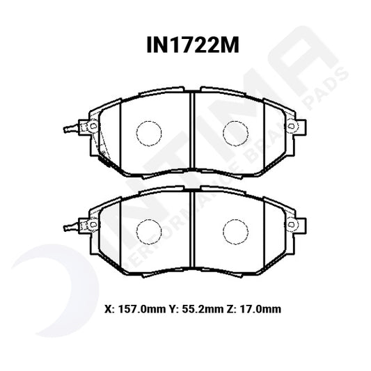Intima - SR Brake pads - Front (WRX VA 15-20)