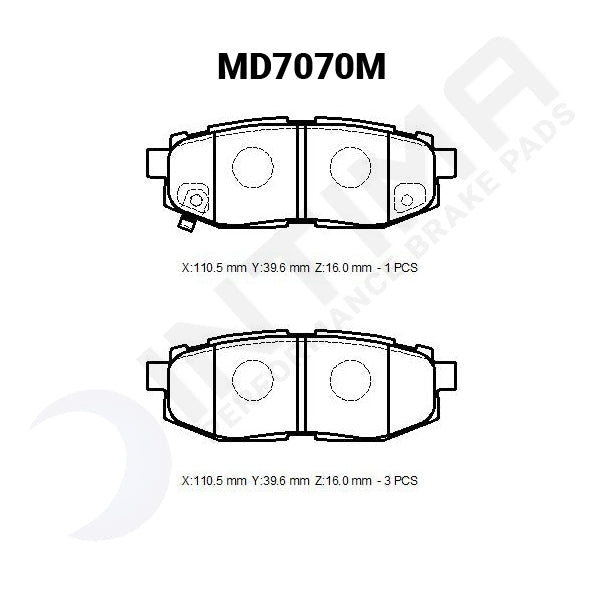 Intima - SS Brake pads - Rear (Toyota 86 GTS - 12+)