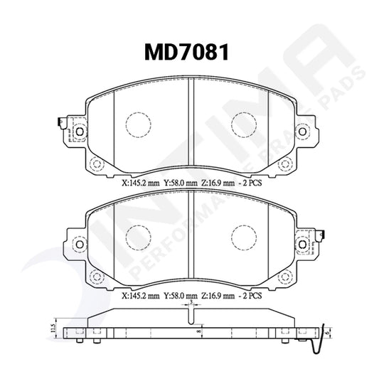Intima - RR Brake pads - Front (WRX VB 22+)
