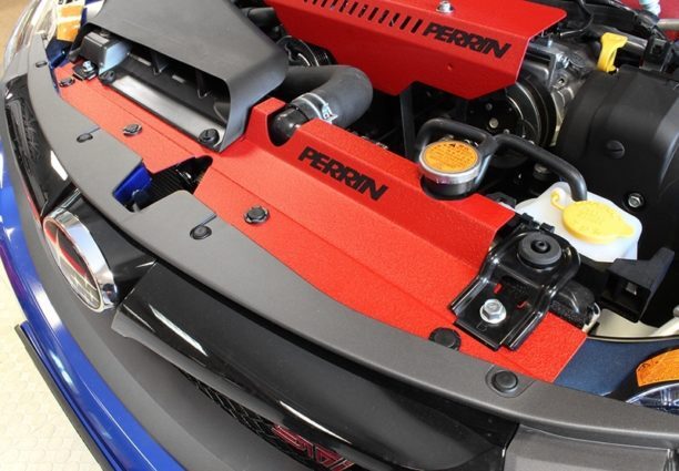 Perrin - Radiator Shroud - Black / Red (WRX/STi 2008-2013)