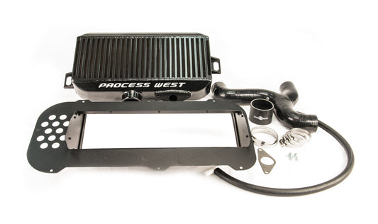 Process West - Top Mount Intercooler Kit (Forester XT 03-07) - Black Core - Suit Stock Bonnet Scoop
