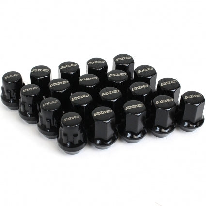 Rays - Motor Sports Gear - 17 Hex Nut and Lock Set - Black (P1.25)