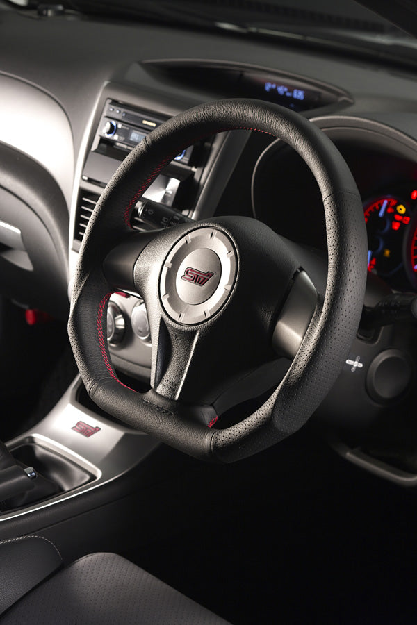 DAMD - D - Shape Steering Wheel - Red Stitching and Black Leather (Forester SH 08-13)