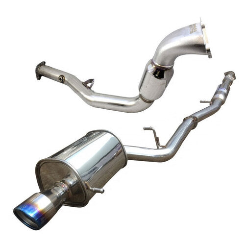 Invidia - Q300 Turbo back Exhaust - Ti Tips (WRX 01-07)