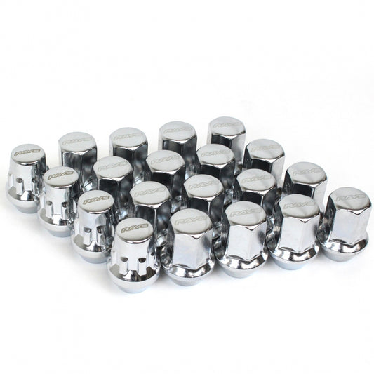 Rays - Motor Sports Gear - 17 Hex Nut and Lock Set - Chrome (P1.25)