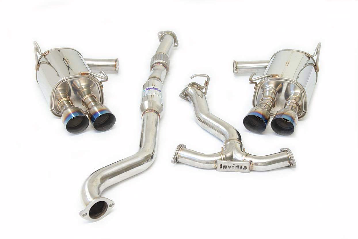 Invidia - Q300 Turbo back Exhaust - Straight Cut - Ti Tips (STi 15+)