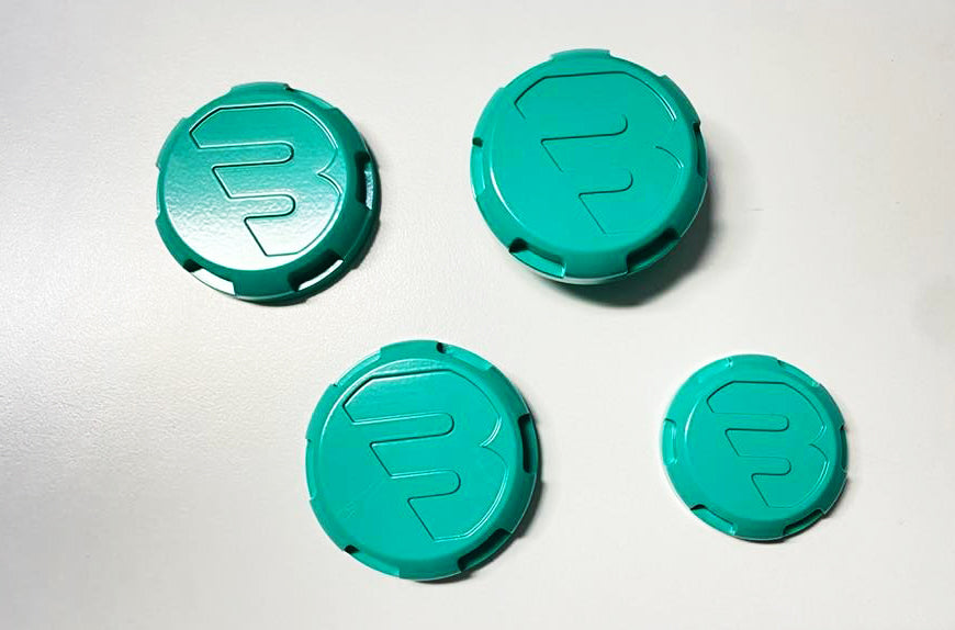 Billetworkz - Engine Bay Cap Set - B Series (Teal Blue) - WRX VA (15+)