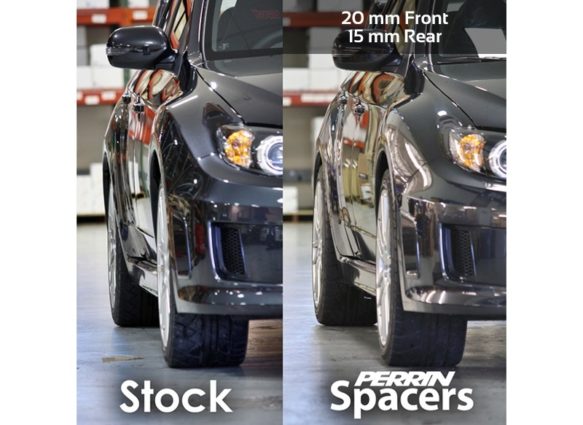 Perrin - Wheel Spacers 25mm DRS Style - Black Anodized CONVERSION (5x100 to 5x114.3) PAIR