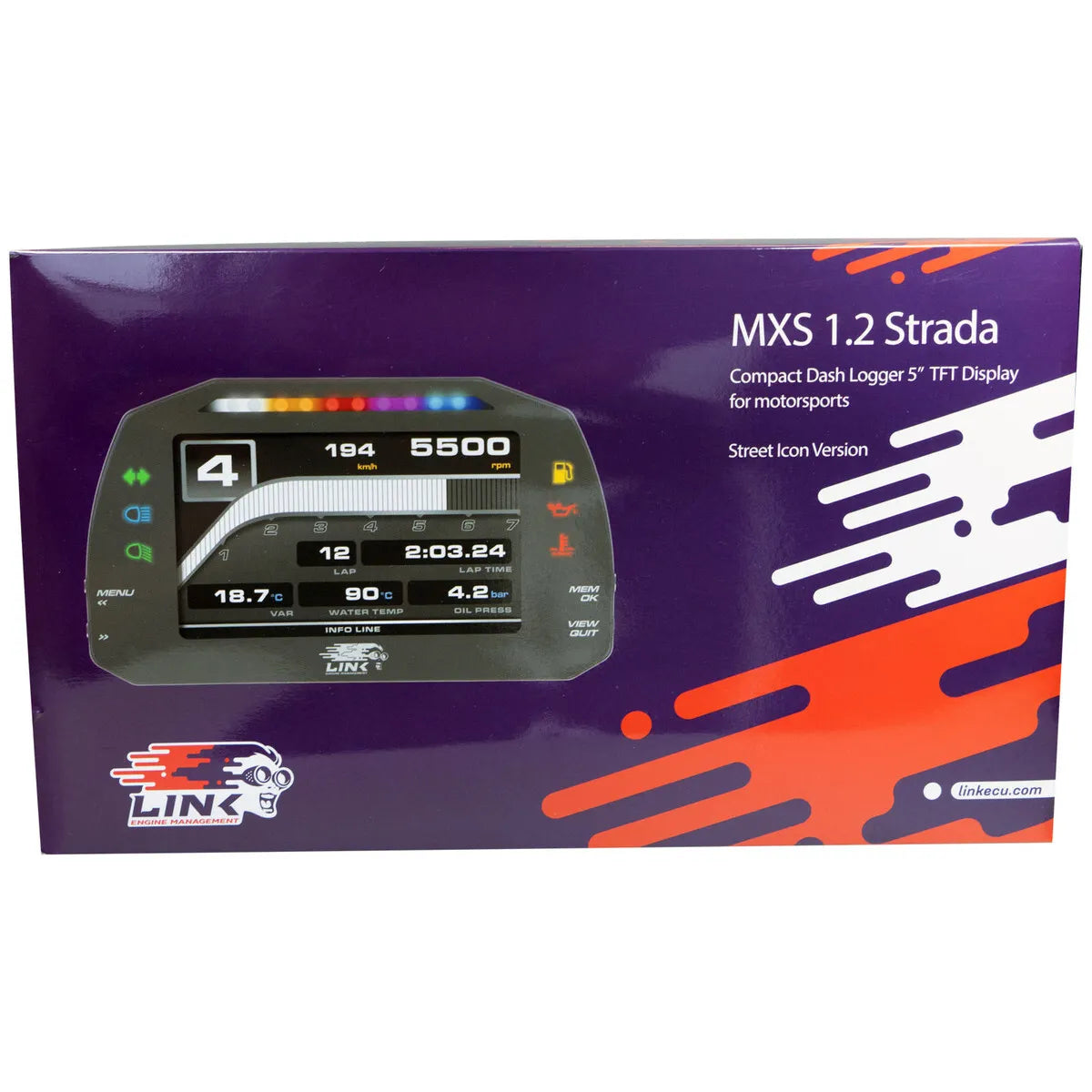Link MXS Strada 5" Digital Display Dash - Race Version