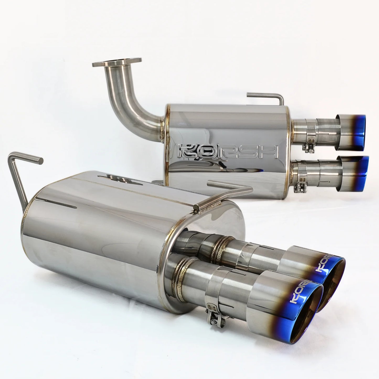 Korsh : Turbo back Exhaust (WRX 15-21 VA) - Stainless Steel with Titanium Tips + Catted Stainless J pipe
