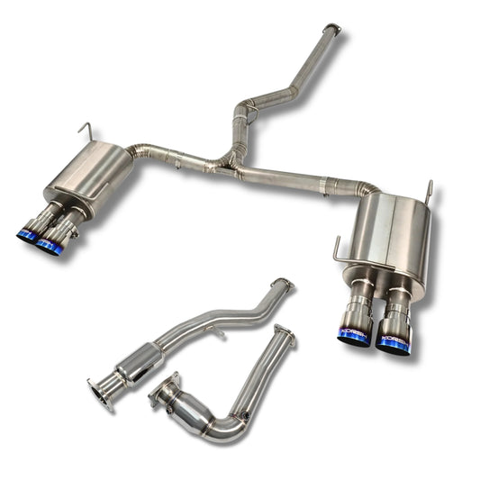 Korsh : Turbo back Exhaust (WRX 15-21 VA) - Full Titanium with Titanium Tips + Catted Stainless J pipe
