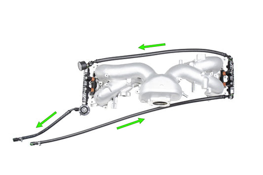 Radium Series Fuel Rail Plumbing Kit w/DMR RA Regulator - Subaru WRX/STI/FXT/LGT (EJ20/EJ25)