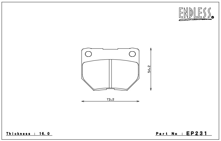 Endless - PC35 Brake Pads - Rear (WRX GD 01-07)