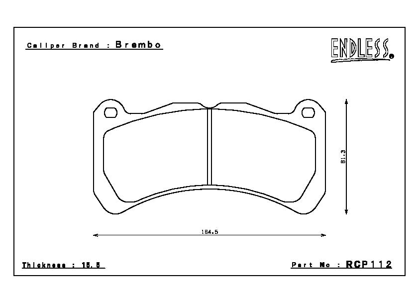 Endless - MX72 Brake Pads - Rear (STI Brembo 18-20) - Fluro Yellow Caliper