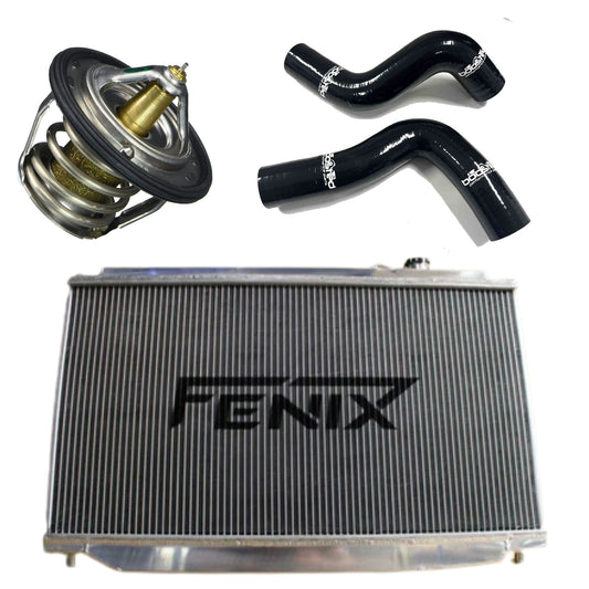 Cooling Package - Fenix Alloy Radiator + BPP Silicon Hoses + OEM Thermostat - Forester SG XT (03-07) to suit AUTO/MANUAL