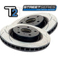 DBA - T2 Slotted Street Series Rotors - Rear (Pair) (WRX VA 15-20) AUTO - Electric Hand Brake