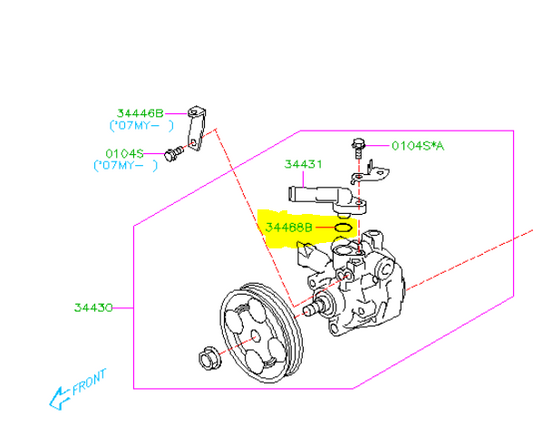 Power Steering Pump O-Ring EJ2.5 (06-21)