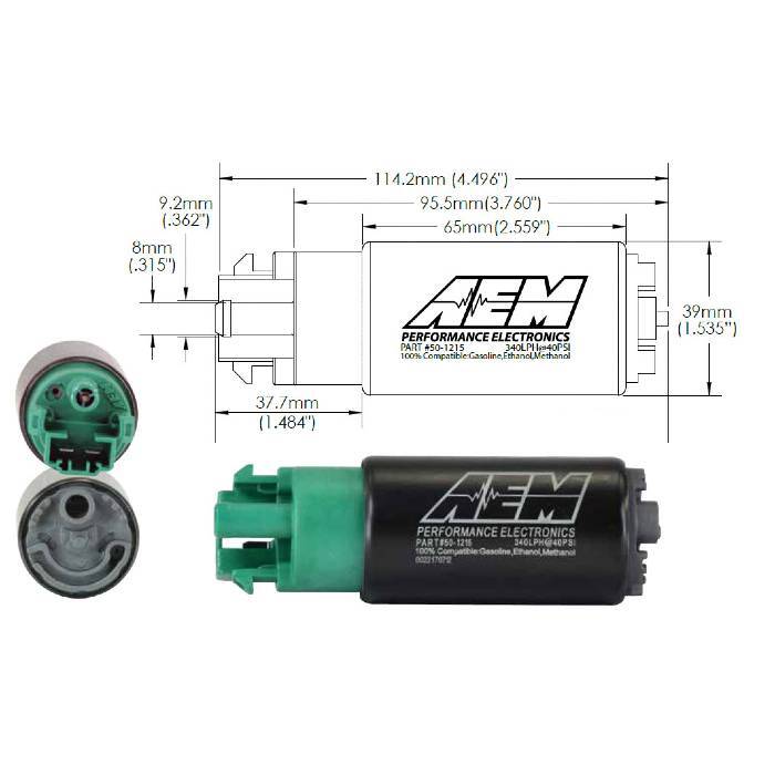 AEM - 340LPH - E85 Compatible High Flow Fuel Pump (STi - G3/VA 08-20)