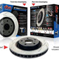 DBA + Elig Front & Rear Brake Package - DBA T2 Slotted Rotors + Elig Street - Brake pads - WRX GC (98-00)