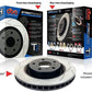 DBA + Hawk Performance - Front & Rear Brake Package - DBA T2 Slotted Rotors + Hawk Performance Ceramic Pads - STi GR/GV (08-14)