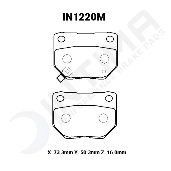 Intima - SS Brake pads - Rear (WRX GD 01-07)