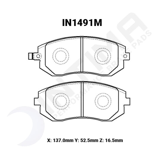 Intima - RR Brake pads - Front (Forester SH XT 08-13)