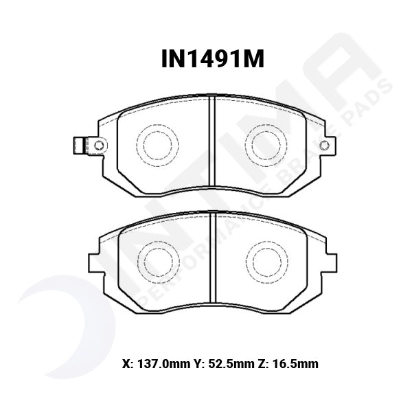 DBA + Intima - Front & Rear Brake Package - DBA T2 Slotted Rotors + Intima SS Brake pads - WRX GR/GV (08-14)