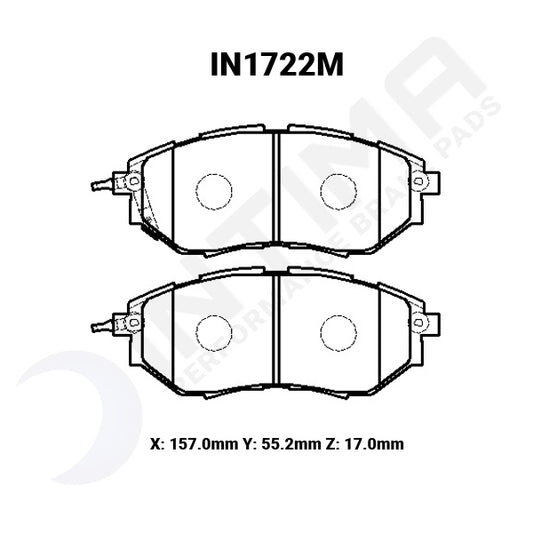 Intima - SS Brake pads - Front (WRX VA 15-21)