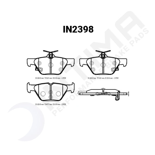 Intima - SS Brake pads - Rear (Levorg VM 15-20)