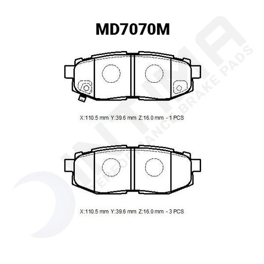 Intima - SS Brake pads - Rear (BRZ 12+)