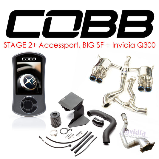 Cobb Tuning - Stage 2+ Accessport, Big SF & Invidia Q300 Package - STi VA (15-21)