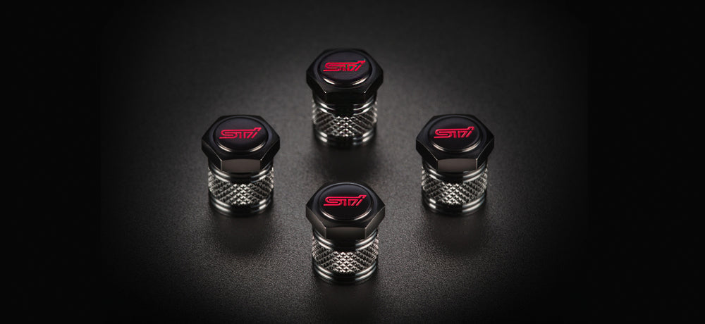 STi - Tire Valve Caps (BLACK)