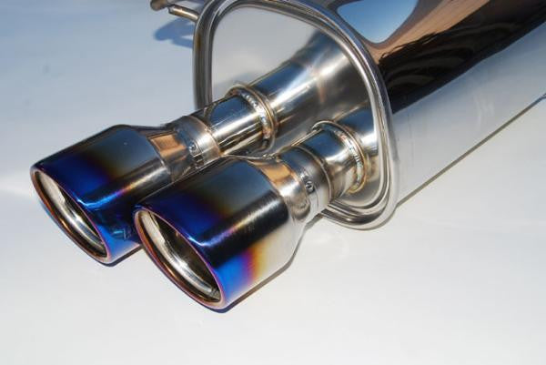 Invidia - Q300 Turbo back Exhaust -Rolled Ti Tips (WRX Sedan 15+ CVT/Auto)