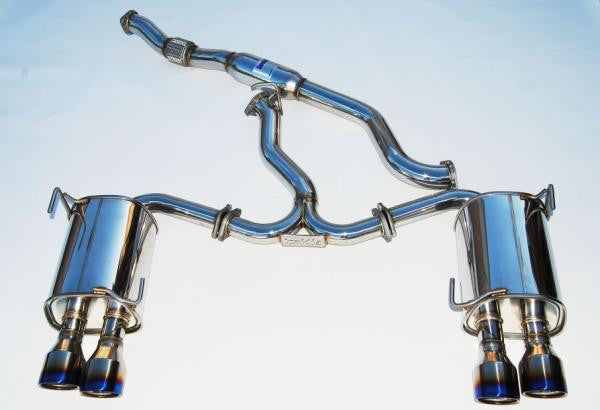 Invidia - Q300 Turbo back Exhaust -Rolled Ti Tips (WRX Sedan 15+ CVT/Auto)